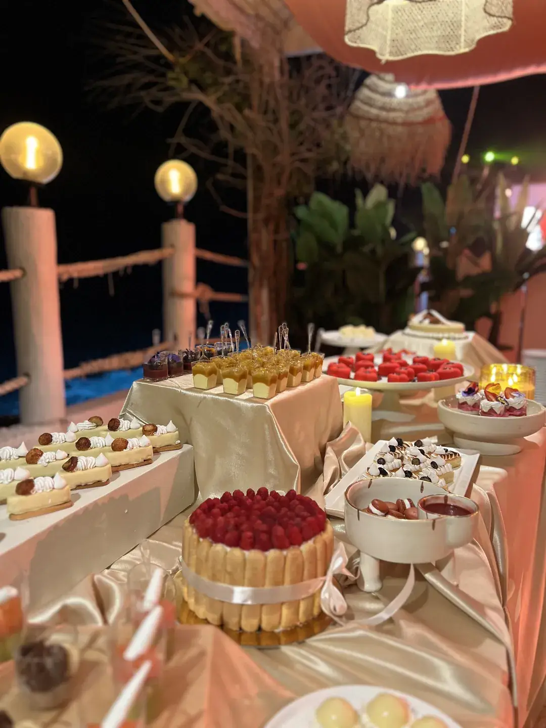Les desserts à la nuit tombée