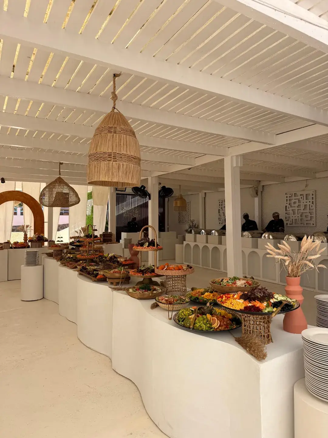 Le buffet en enfilade