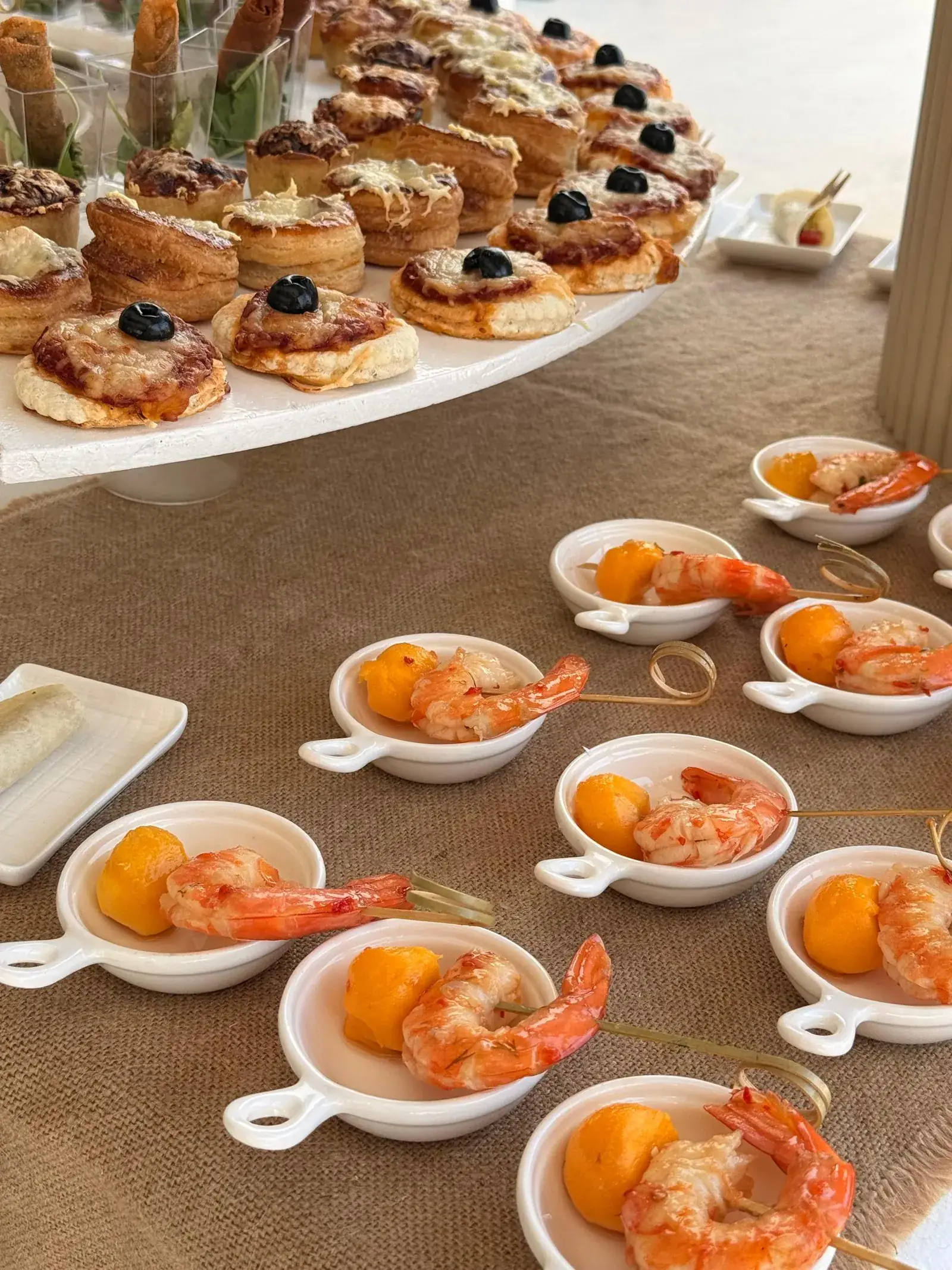Verrines crevettes et melon